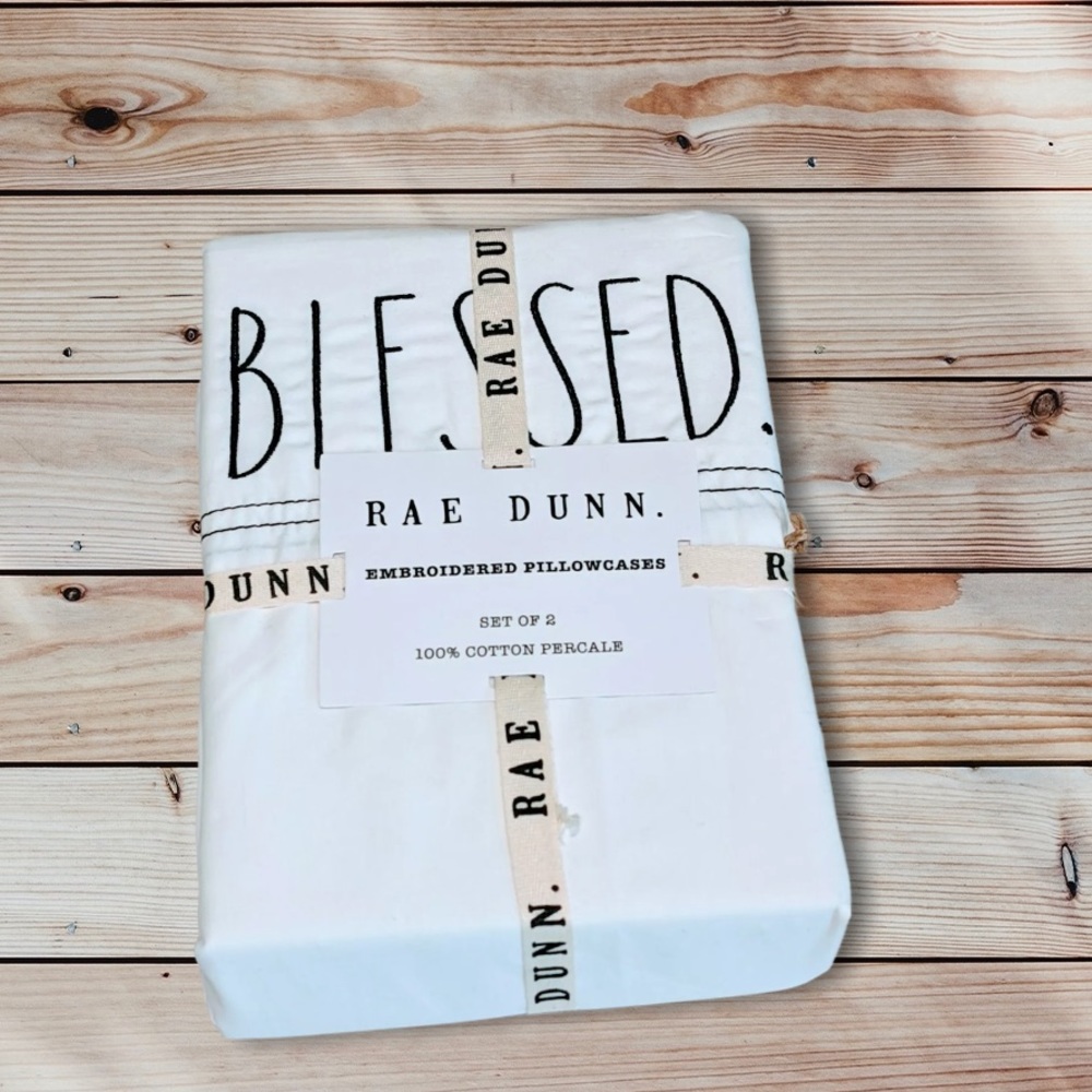 Rae Dunn “Blessed” Pillowcases NWT! - Picture 1 of 3